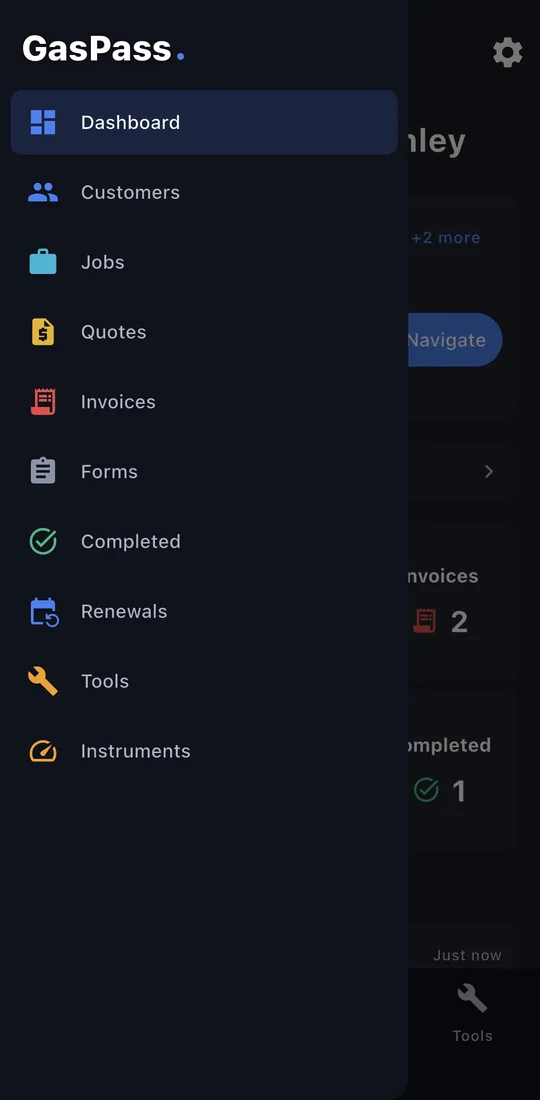 The menu