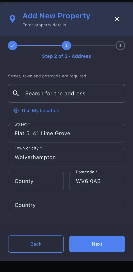 The address