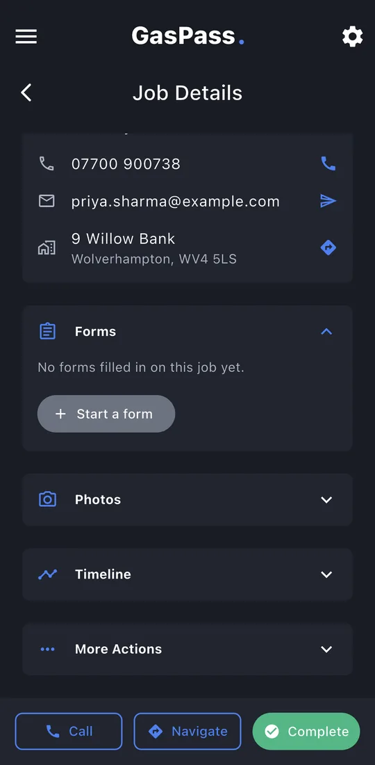 Forms on the job