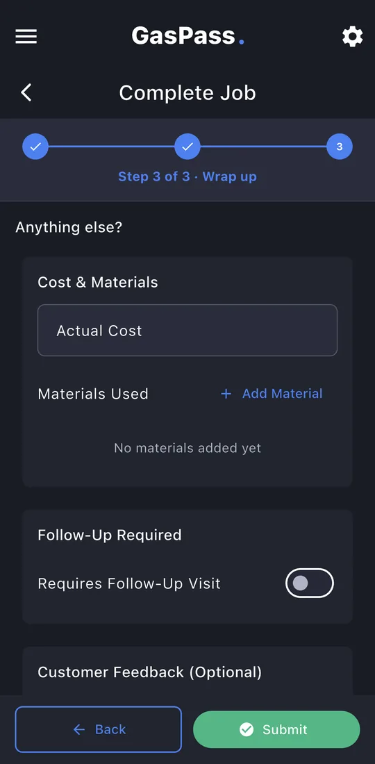 Complete: wrap up