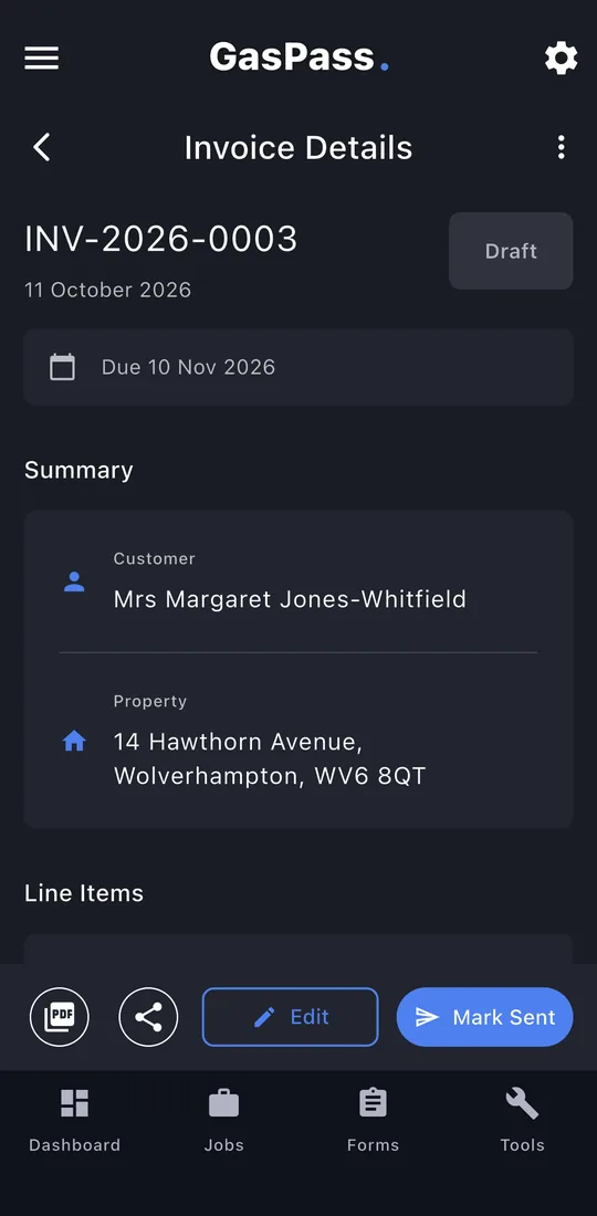 The invoice