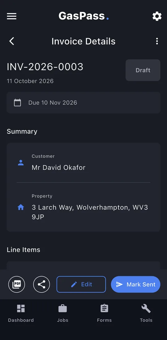 The invoice