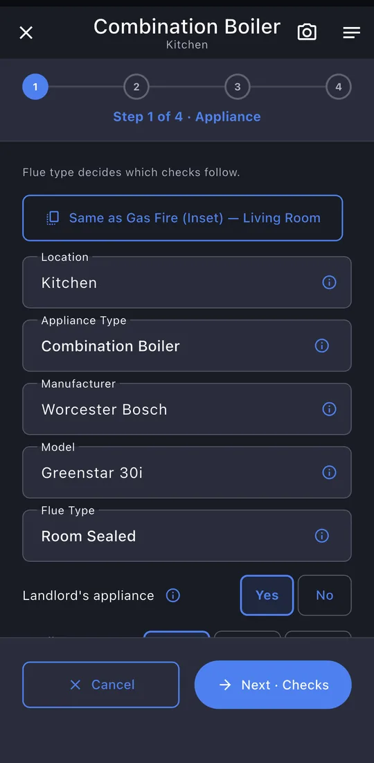 Each appliance: the basics