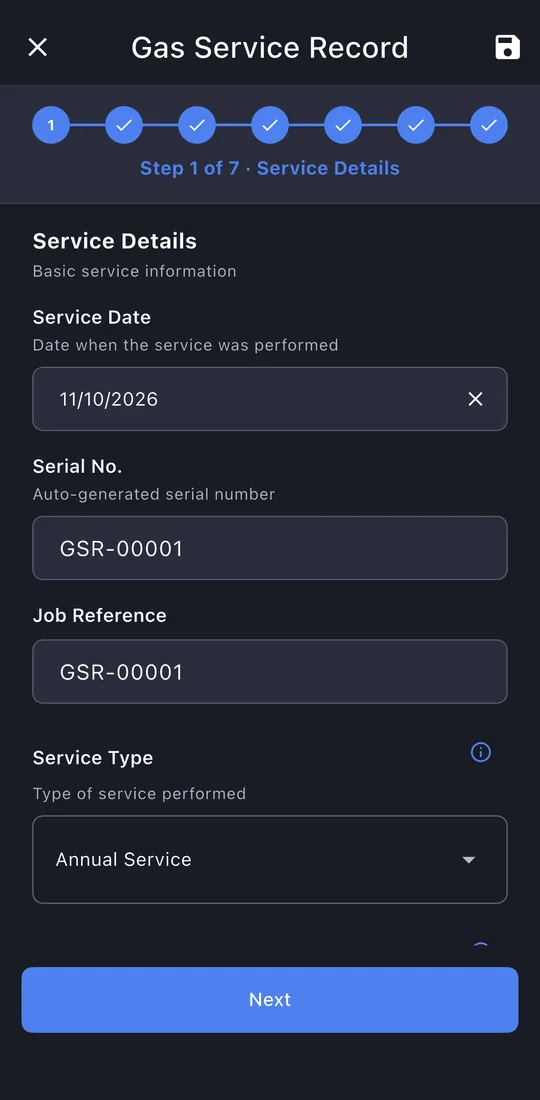 Service details