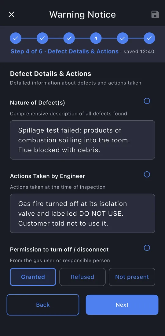 Defect and actions