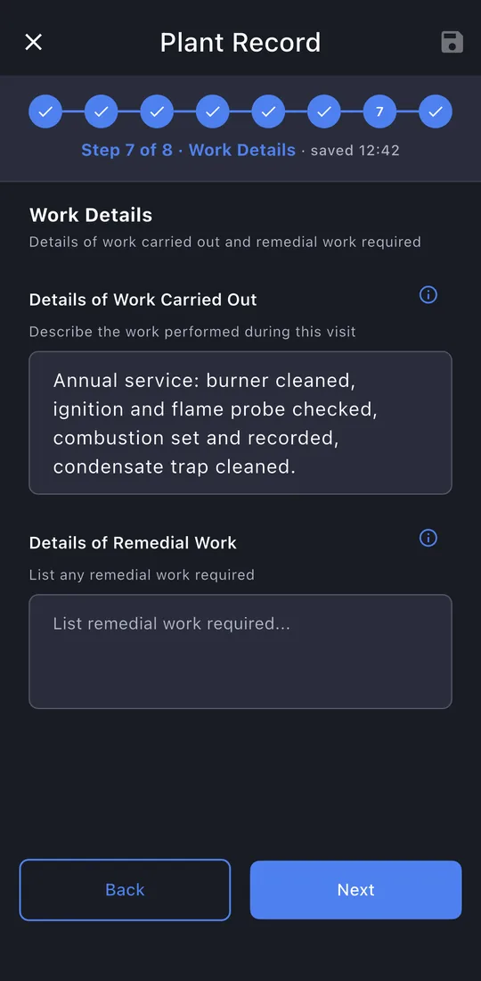 Work details