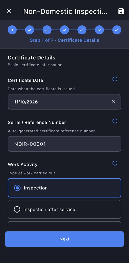 Certificate details