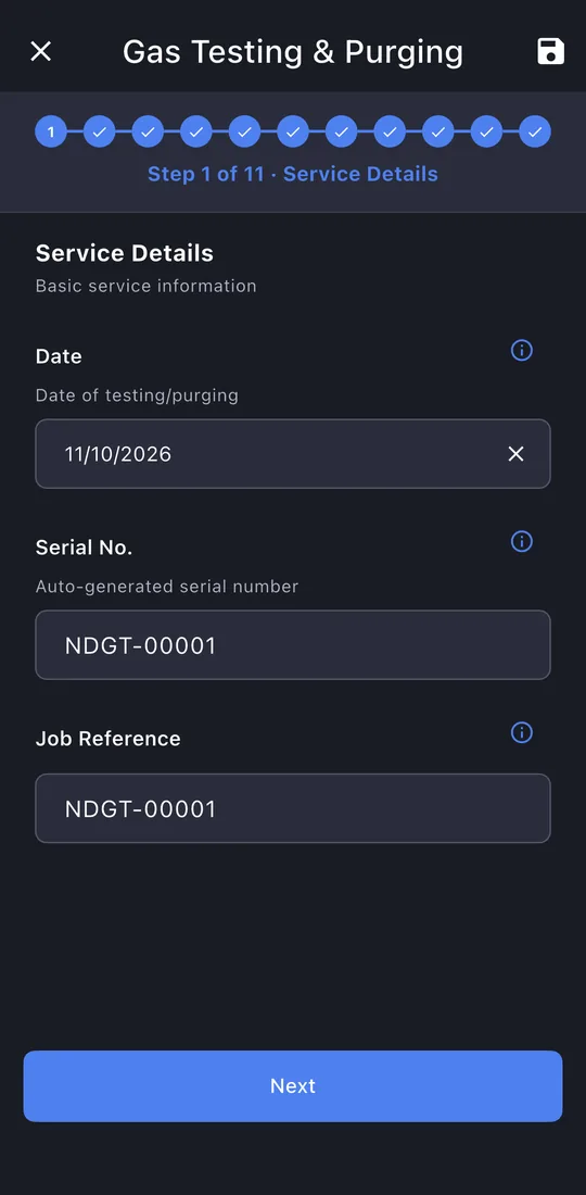 Service details