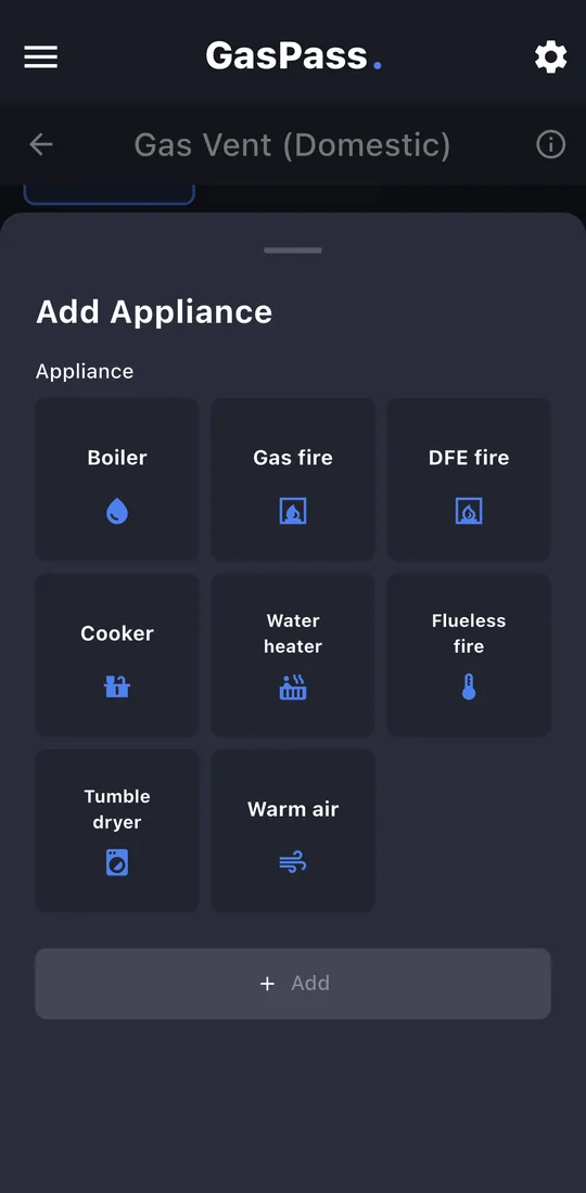 Add the appliances