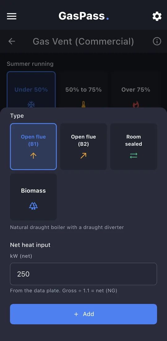 Add the boilers