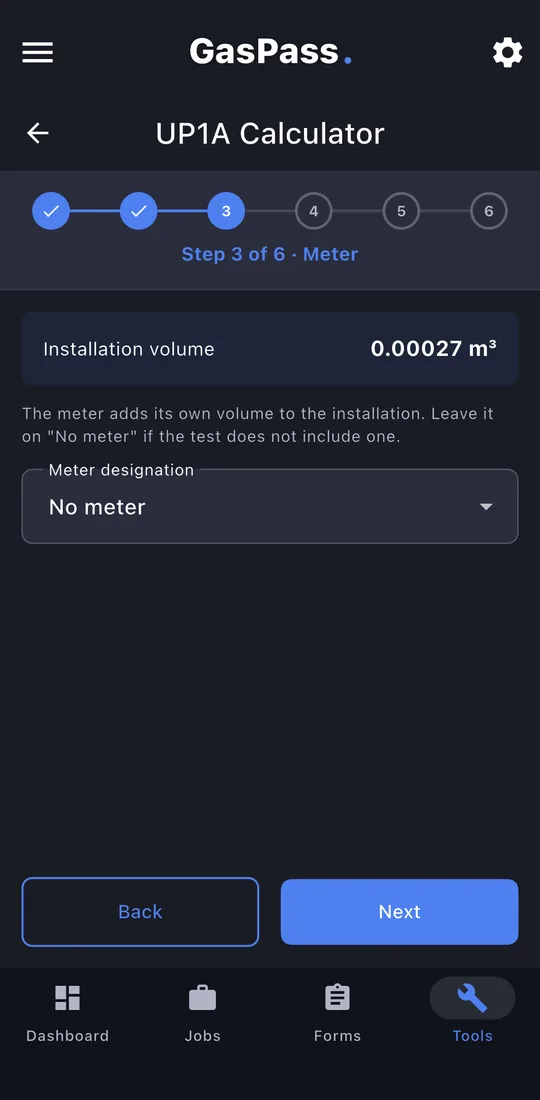 Meter and purge hose